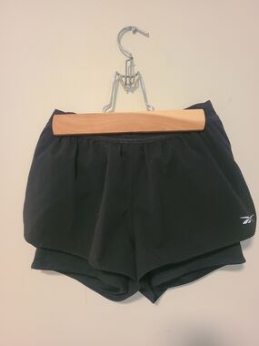 Reebok Black Women's Layered Athletic Shorts